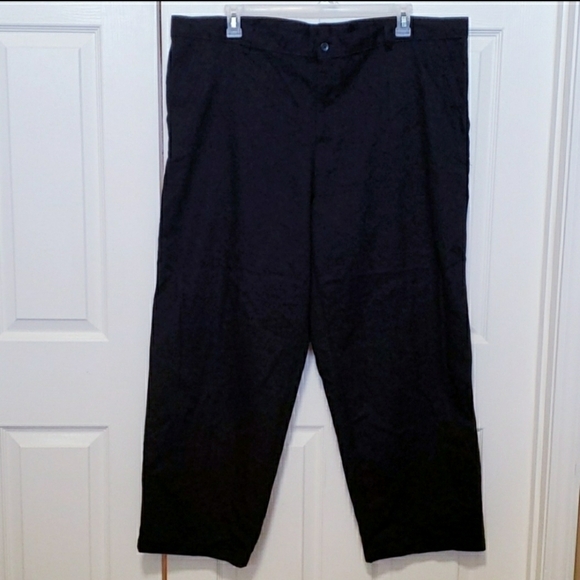 George Men’s Black Dress Pants Big & Short 60x30 Work Career Office EUC - Picture 2 of 8